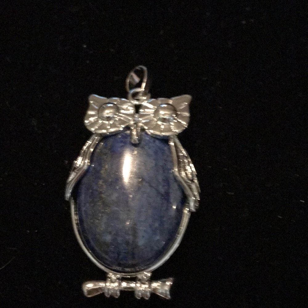 Lapis owl pendant